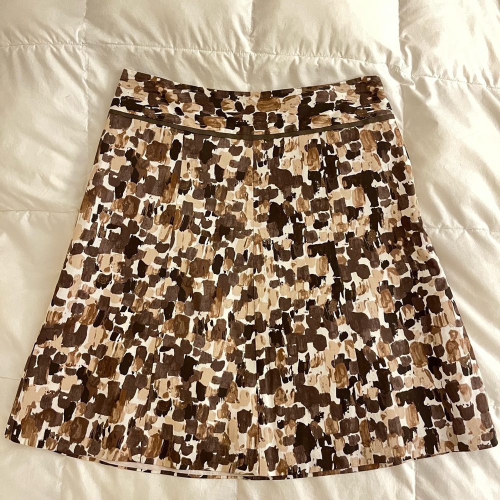 Skirt Ann Taylor Size 4 brown/white